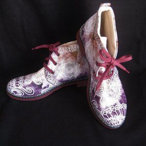 NEEFS Ombre Lace Up Ankle Boots - EU Size 38/US 7.5 - Appear Unworn